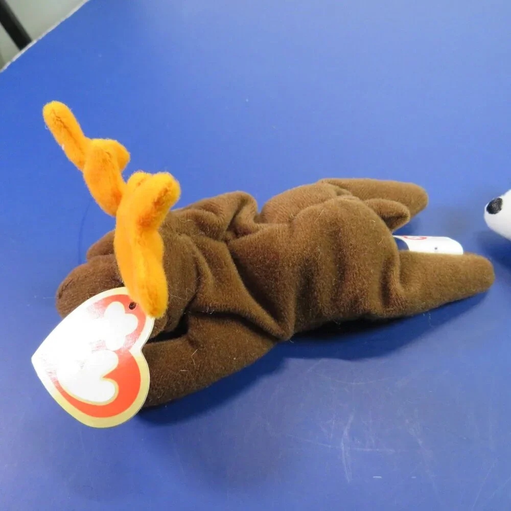Chilly Polar Bear & Chocolate Moose TY Beanie Baby Winter Animals